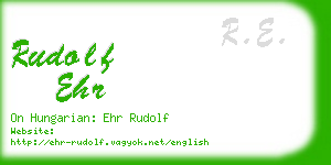 rudolf ehr business card